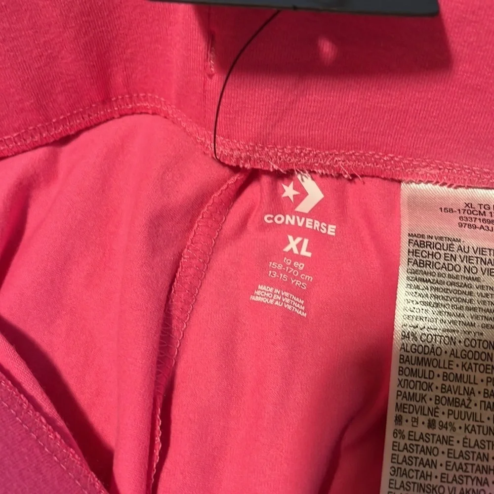 Converse Girl’s Chuck Taylor Pink Leggings Size XL 13-15